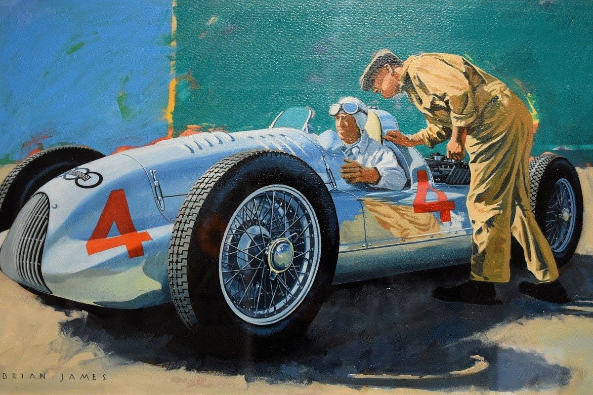 Classic Racing Car Painting