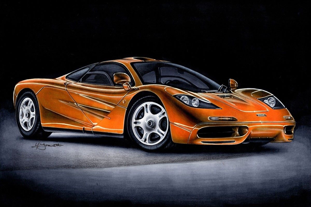 McLaren F1 automotive drawing