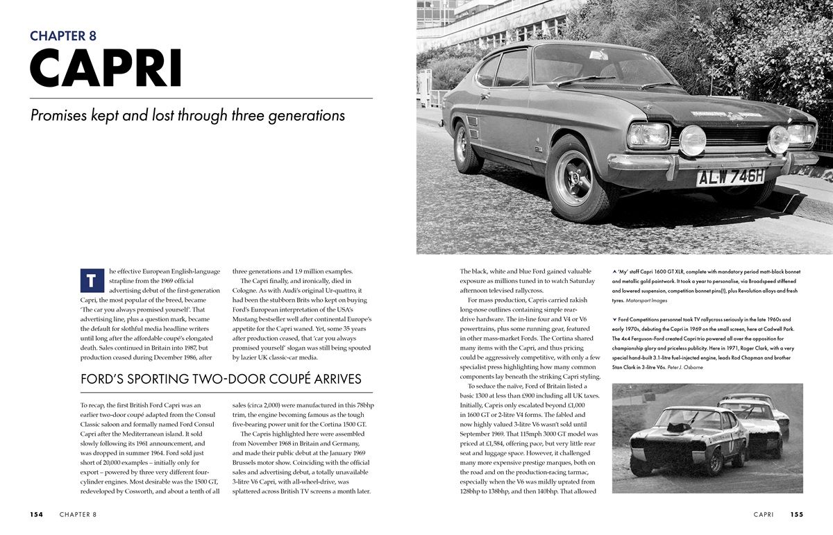 Fast Fords page spread on the Ford Capri