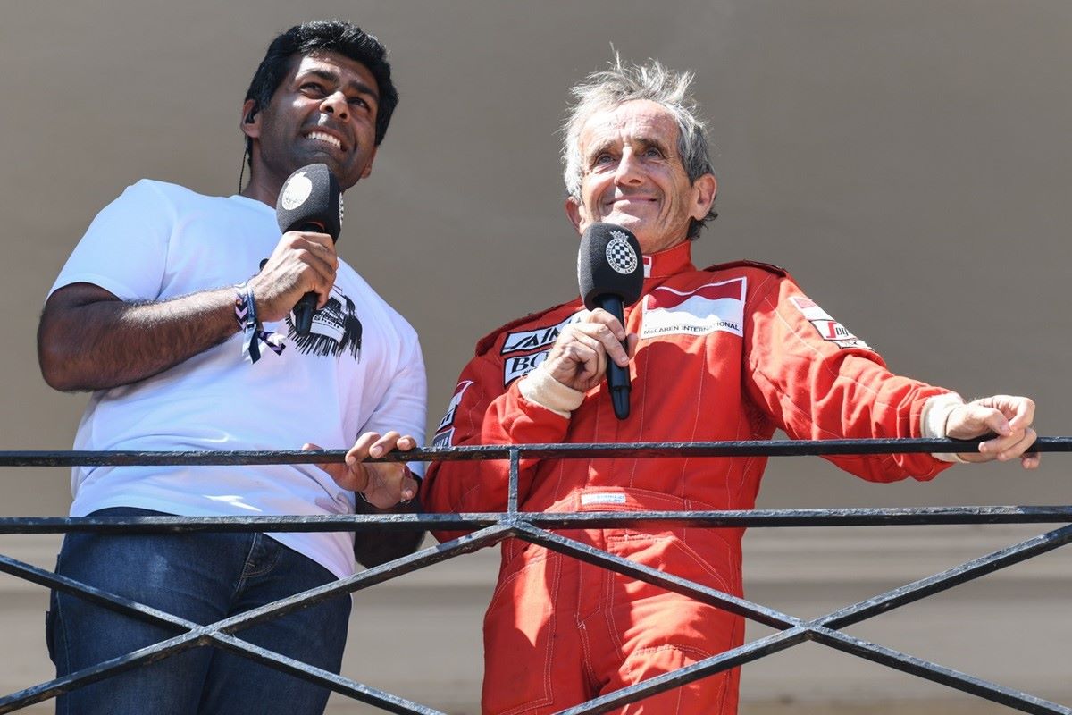 Karun Chandhok with Alain Prost