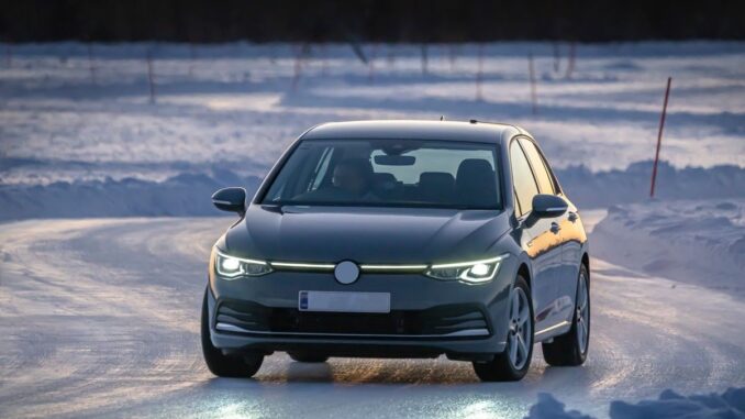 Winter night driving