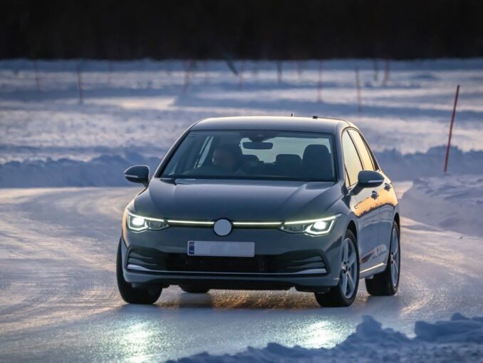 Winter night driving