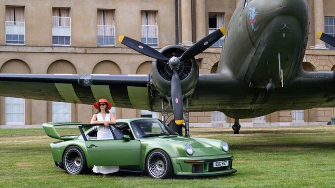 Porsche 911 with DC-3 at 2026 Heveningham Concours
